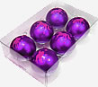 Kerstballen: Paars