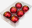 Kerstballen: Rood